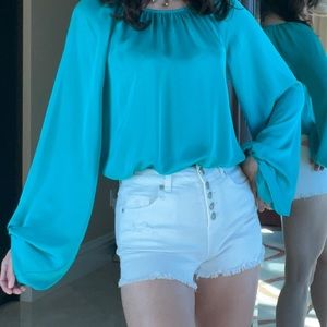 Ramy Brook long sleeve silk boho blouse